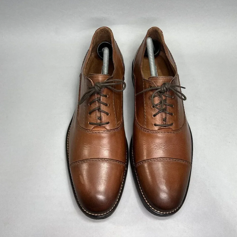 Johnston & Murphy Men's Size 10 Brown Leather Cap Toe Oxfords‎